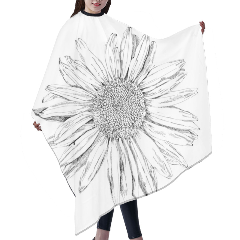 Personality  Detailed Hand Drawn Flowers - For Design. Hair Cutting Cape