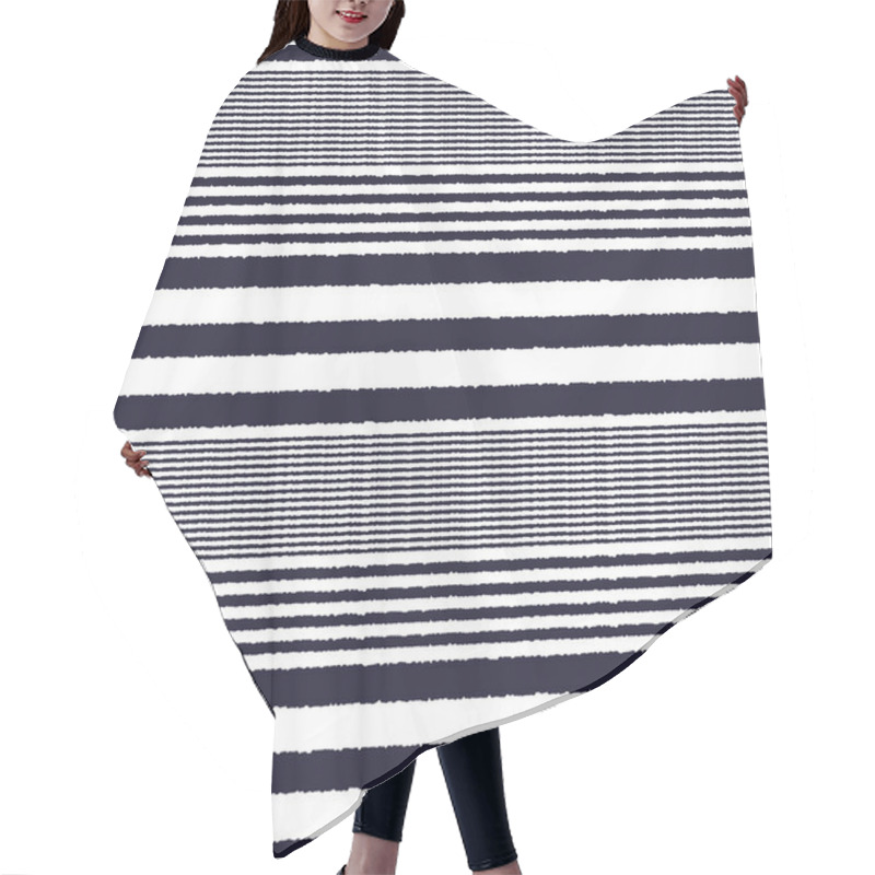 Personality  Horizontal Stripes Pattern Hair Cutting Cape