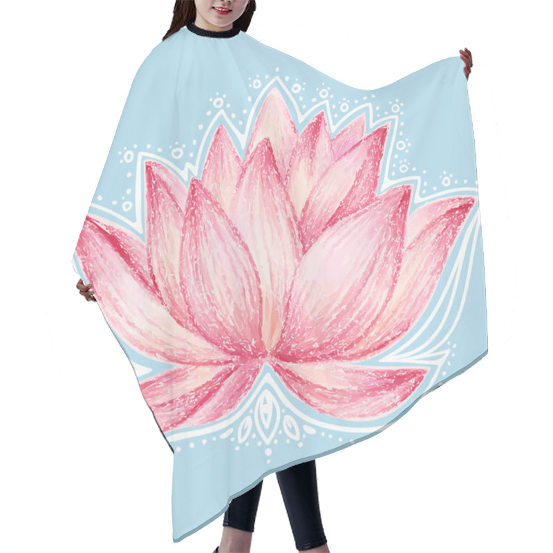 Personality  Beautiful Lotus Flower Hair Cutting Cape