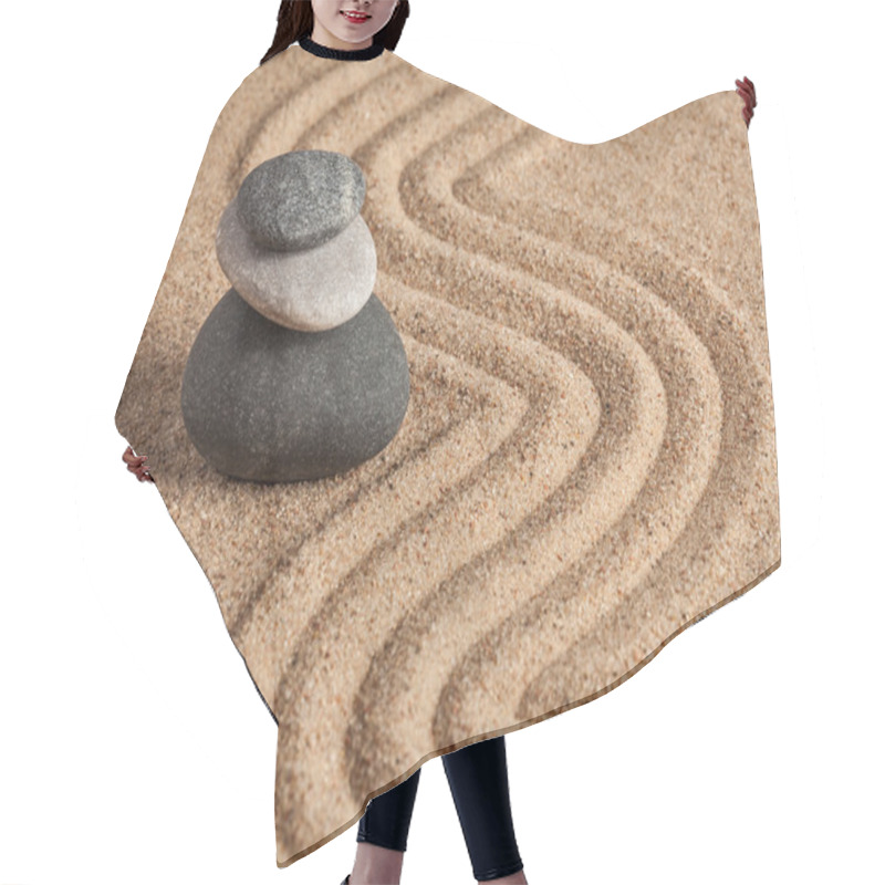 Personality  Japanese Zen Stone Garden Hair Cutting Cape