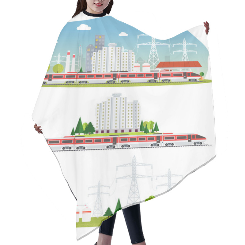 Personality  Train Station And More Transport Hair Cutting Cape