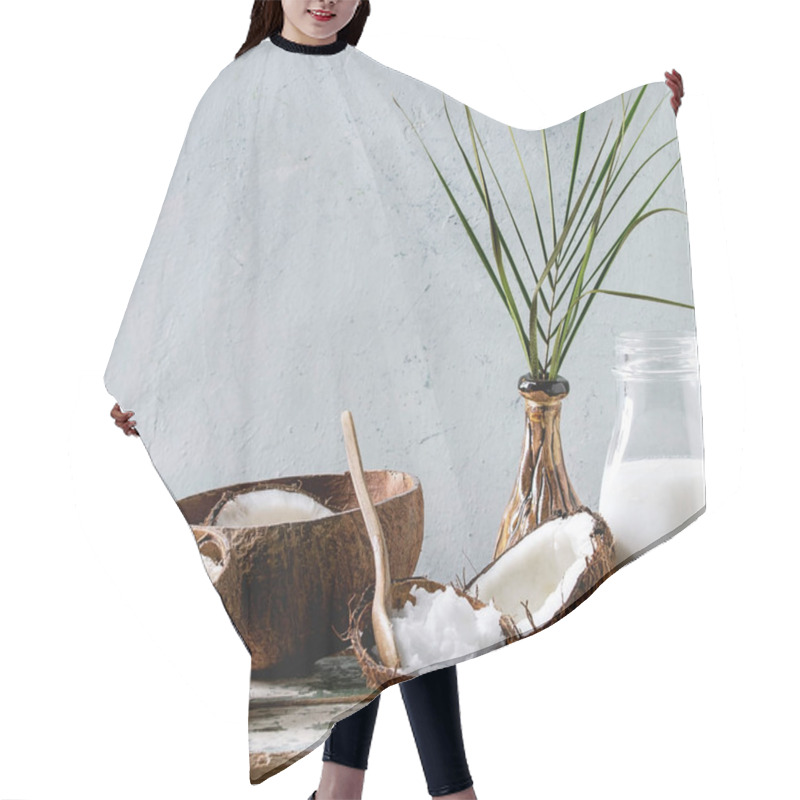 Personality  Variety Of Coconut Products Hair Cutting Cape