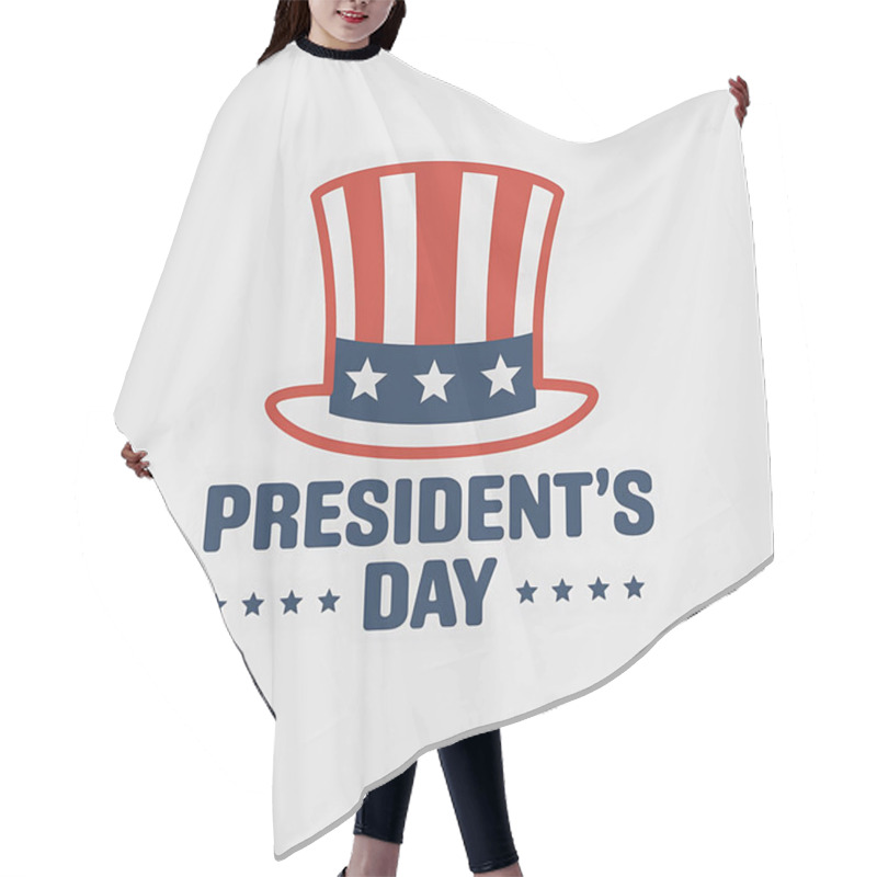 Personality  President's Day Hat With Patriotic Design Hair Cutting Cape