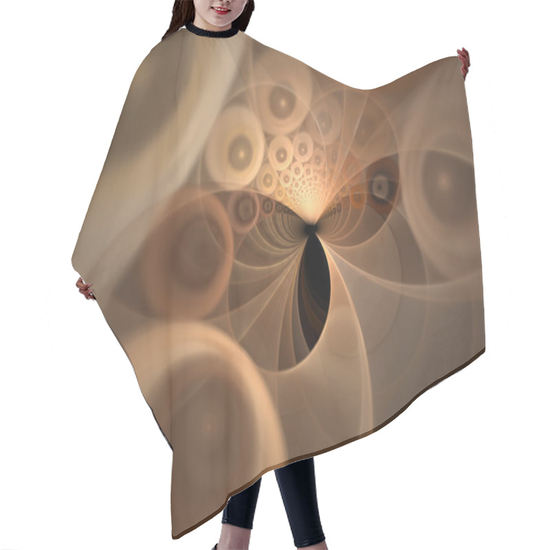 Personality  Fractal Circles Hair Cutting Cape