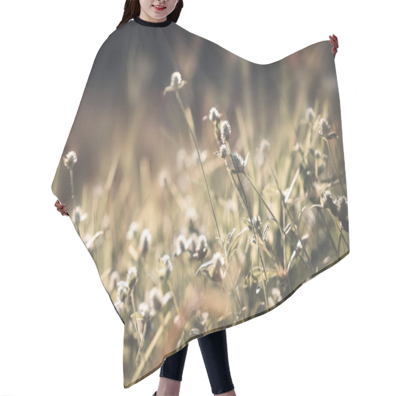 Personality  Wild Flower In Field Hair Cutting Cape