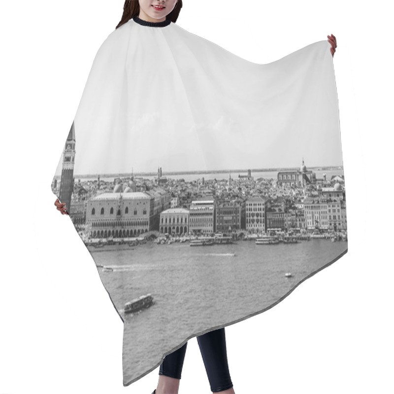 Personality  Aerial View Over Skyline Of Venice At St Marks Place With Campanile And Doge Palace Hair Cutting Cape