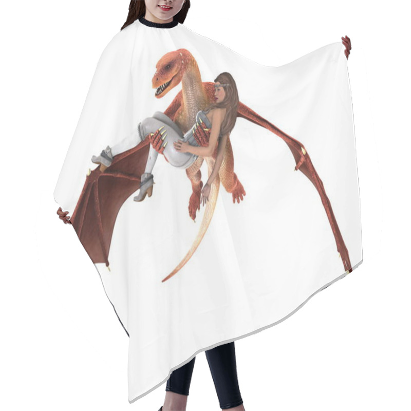 Personality  3D CG Rendering Of A Beauty And Dragon Hair Cutting Cape