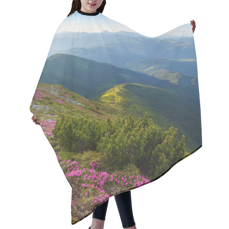 Personality  Mountain Flowers On Slope Hair Cutting Cape