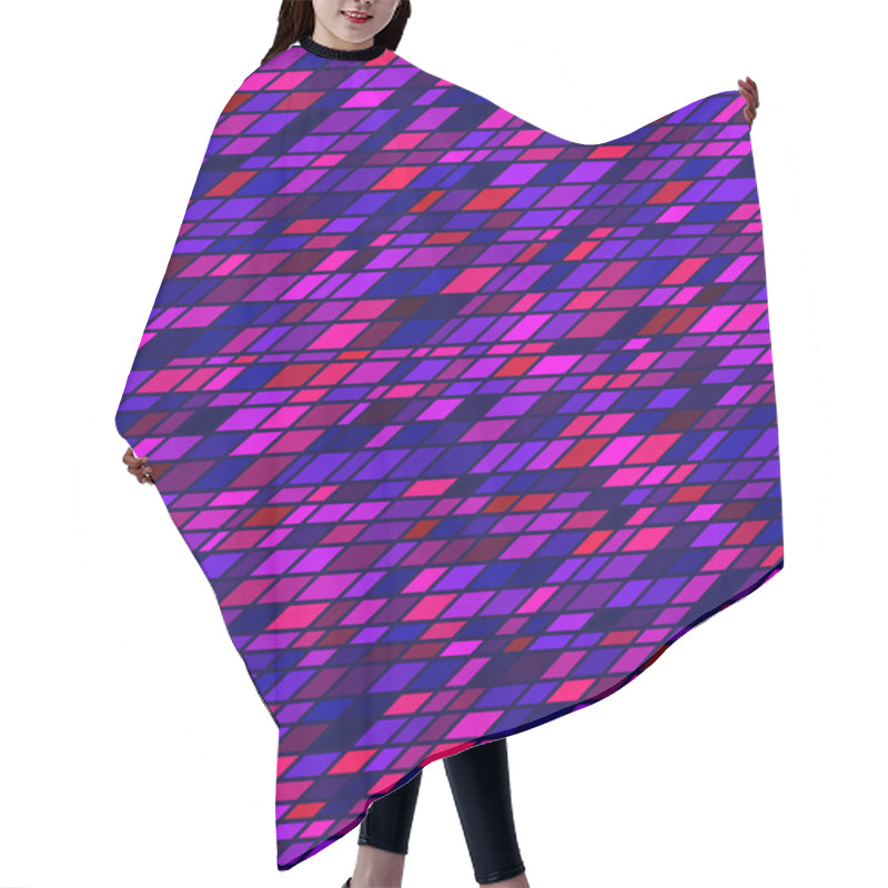 Personality  Abstract Mosaic Squares With Rounded Corners Hair Cutting Cape