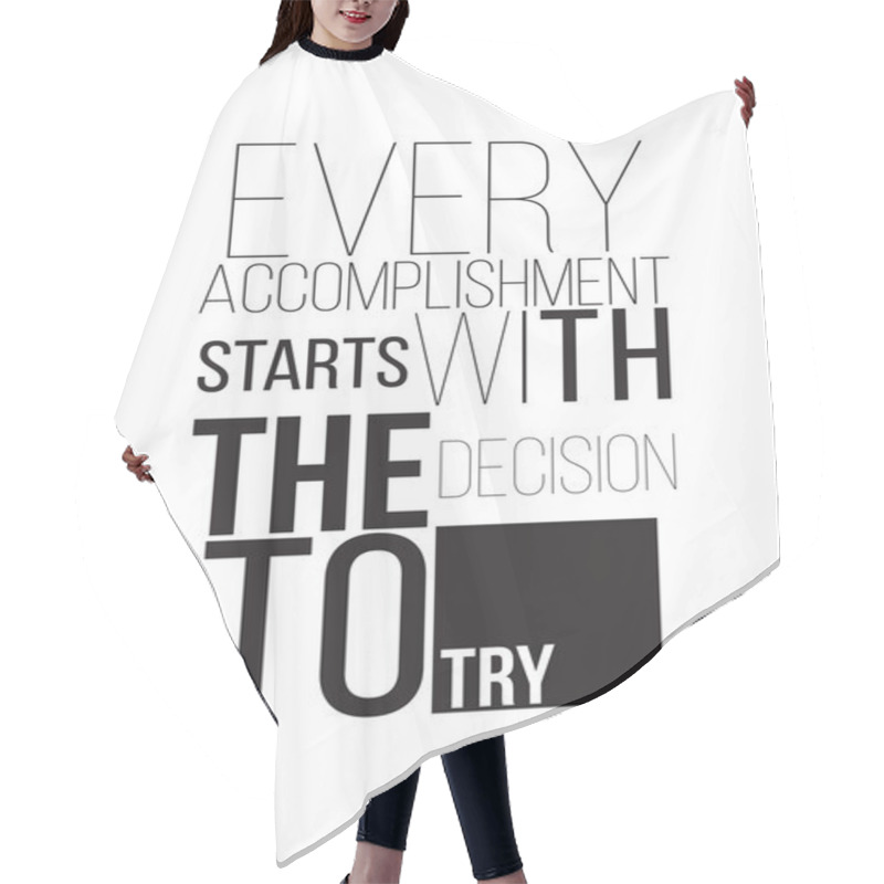 Personality  Motivational Poster Hair Cutting Cape