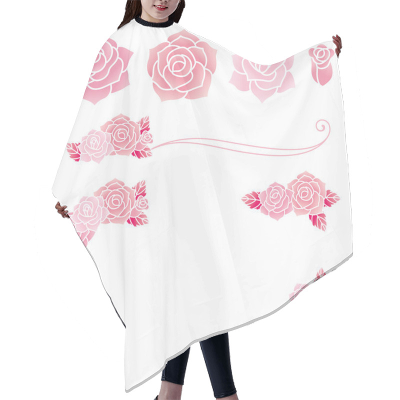 Personality  Rose Decoration Hair Cutting Cape