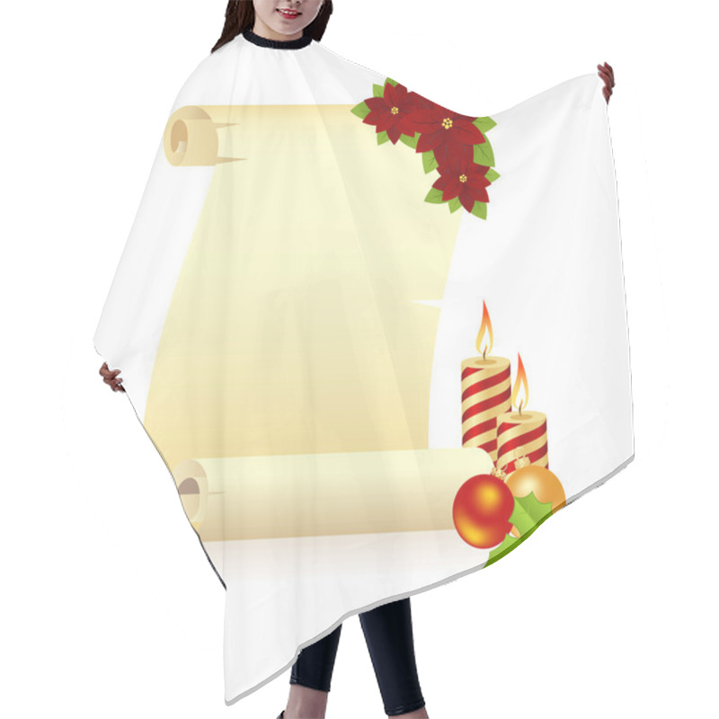 Personality  Christmas Manuscript Hair Cutting Cape