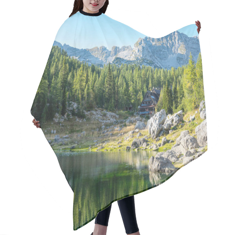 Personality  Breathtaking View Of A Scenic Lake In Triglav National Park On Sunny Summer Day. Hair Cutting Cape