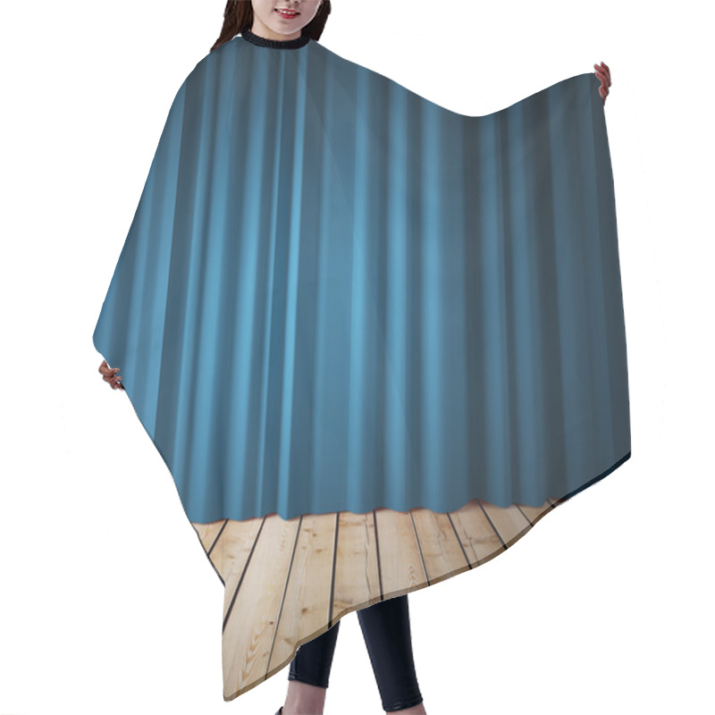 Personality  Blue Curtains Hair Cutting Cape