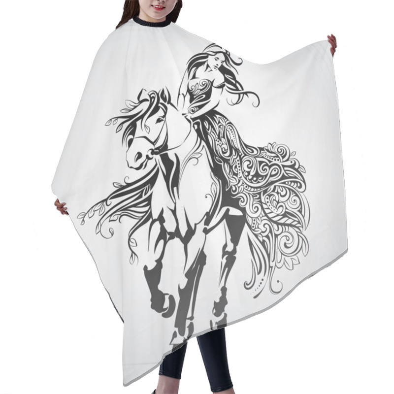 Personality  The Girl In The Ornament On The Horse Hair Cutting Cape