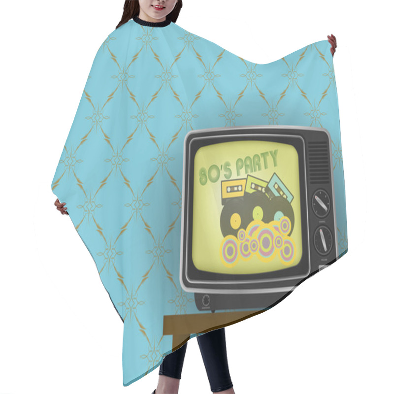 Personality  Retro Tv Hair Cutting Cape