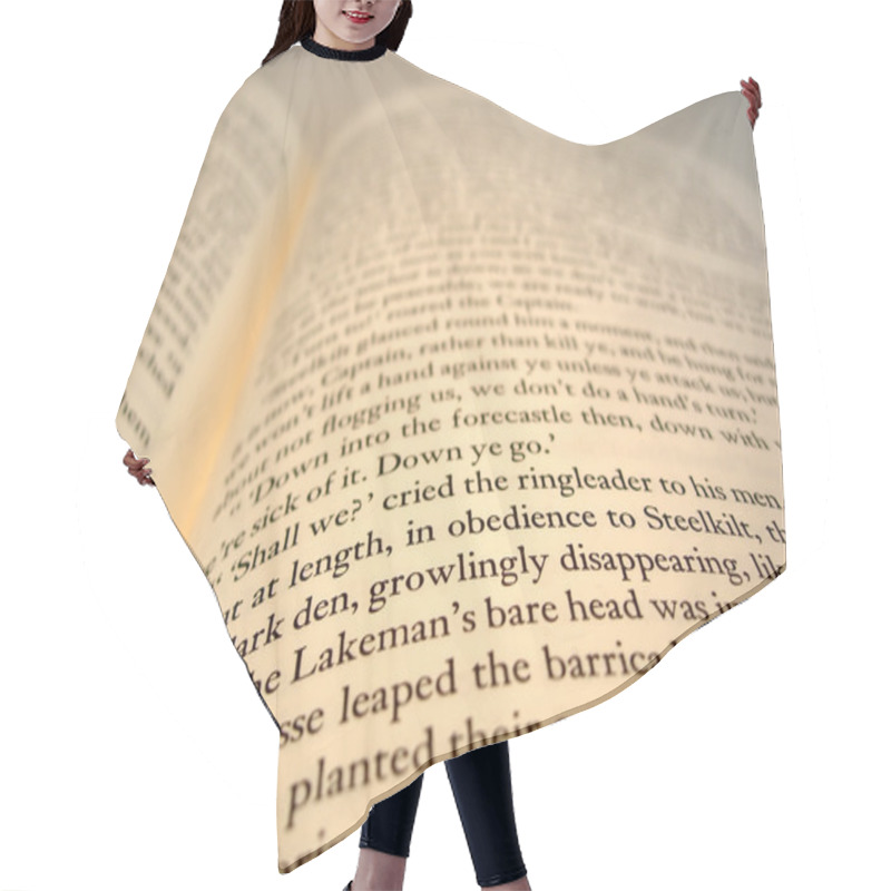 Personality  Book Page Hair Cutting Cape