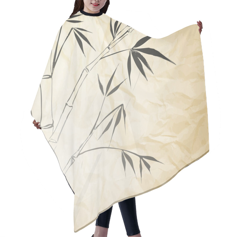 Personality  Grunge Stained Bamboo Paper Hair Cutting Cape