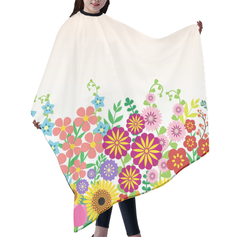 Personality  Flowers Background Hair Cutting Cape