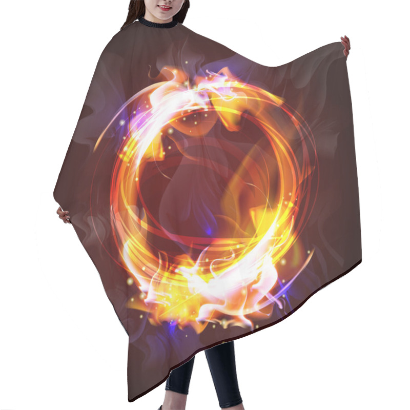 Personality  Fire Frame Background For Design Hair Cutting Cape