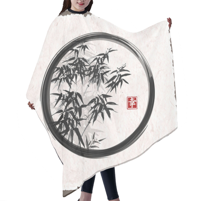 Personality  Bamboo Tree In Enso Zen Circle Hair Cutting Cape