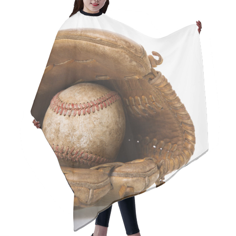 Personality  Baseball In Glove. Hair Cutting Cape