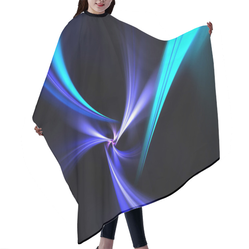 Personality  Blue Funky Fractal Swirls Hair Cutting Cape