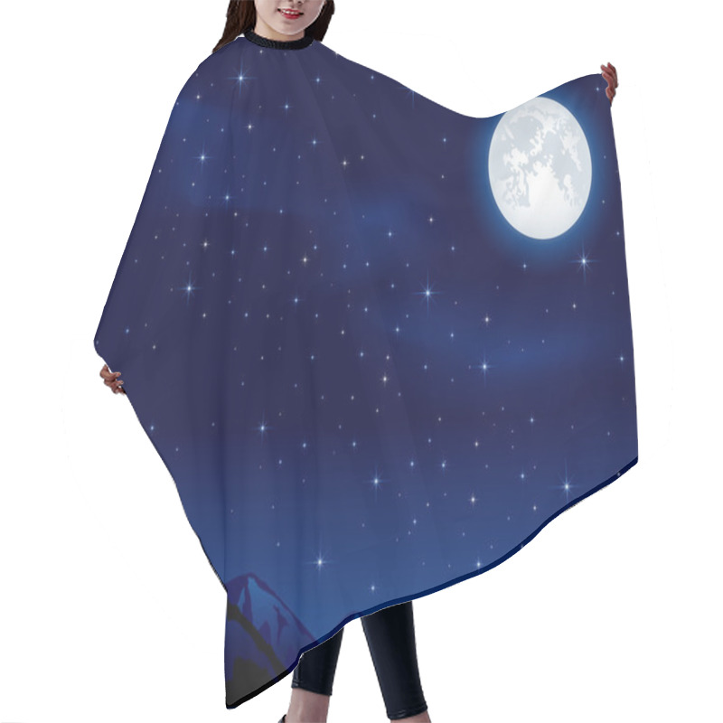 Personality  Moon And Mountains Hair Cutting Cape