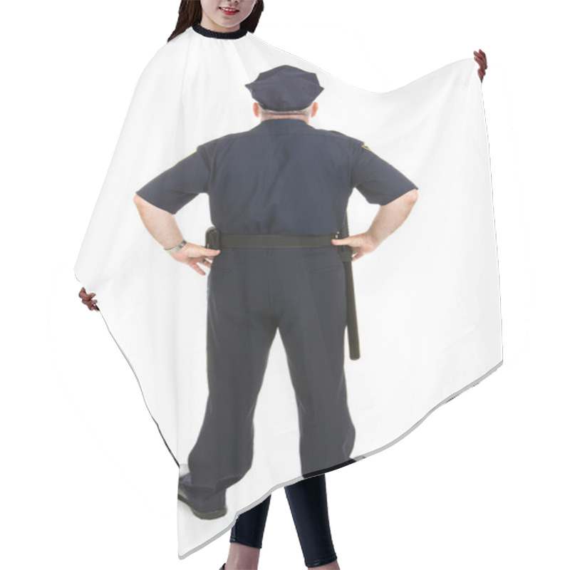 Personality  Police Officer Full Body Rear Hair Cutting Cape