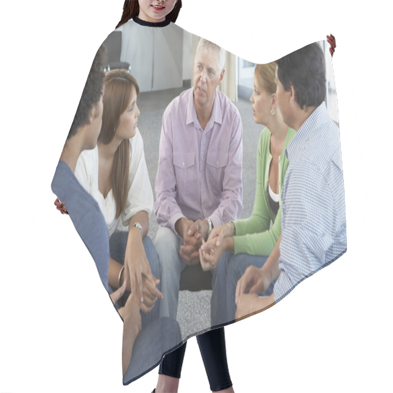 Personality  Meeting Of Support Group Hair Cutting Cape