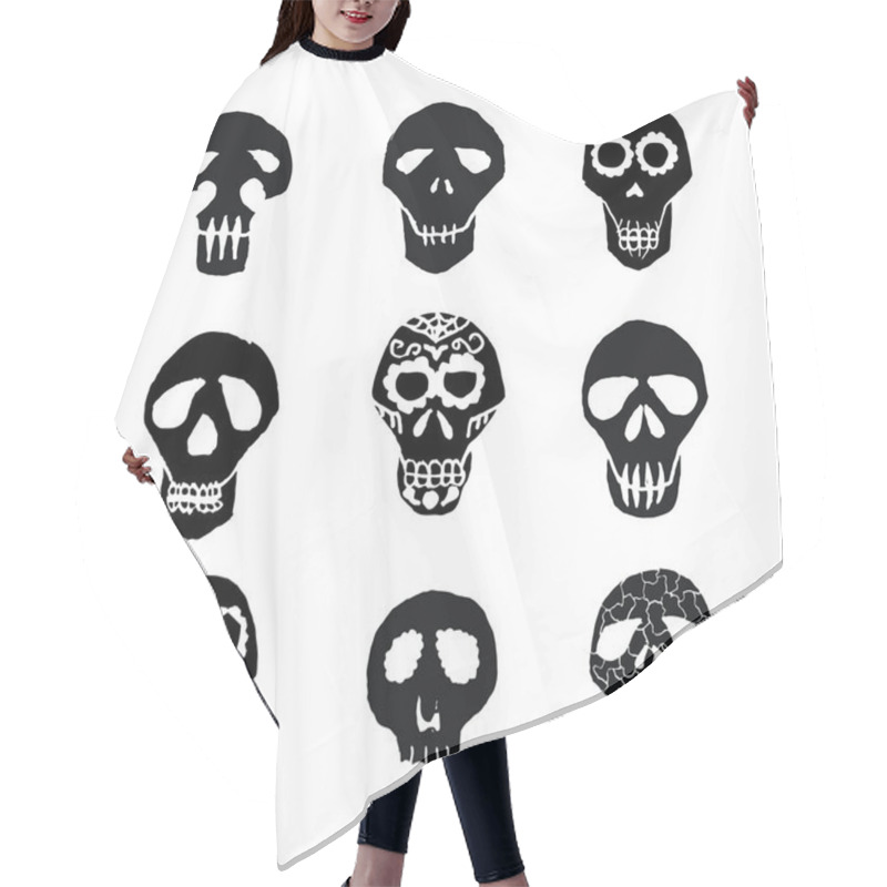 Personality  Mexican Sugar Skulls Hair Cutting Cape