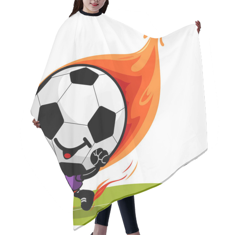 Personality  Soccer Fireball Character Hair Cutting Cape