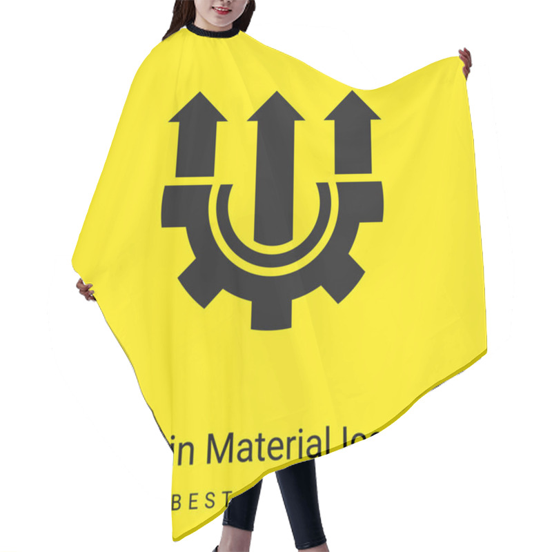 Personality  Analysis Minimal Bright Yellow Material Icon Hair Cutting Cape