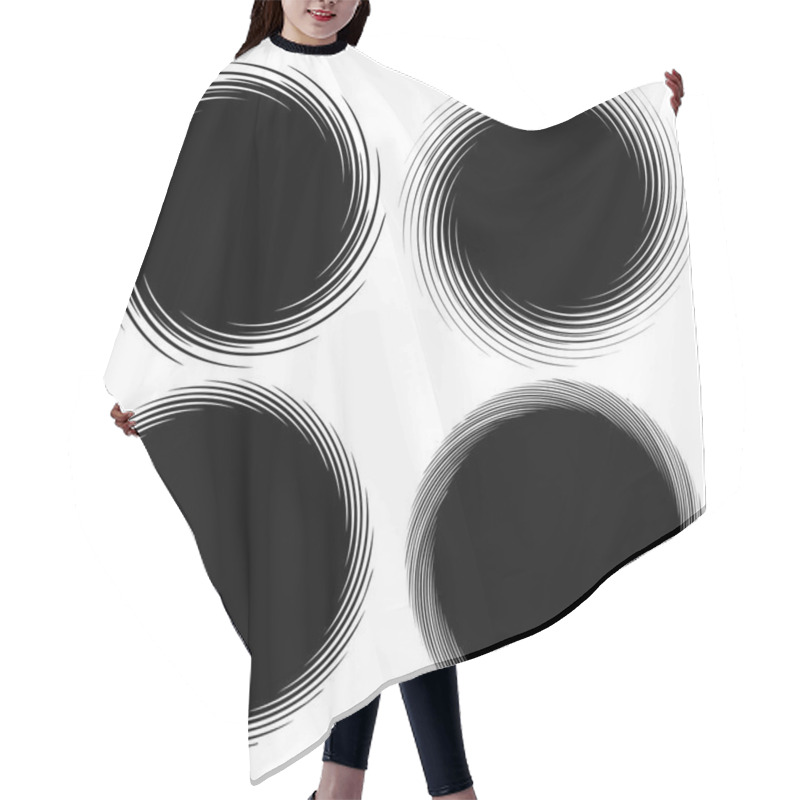 Personality  Abstract Elements In Radial Style Hair Cutting Cape