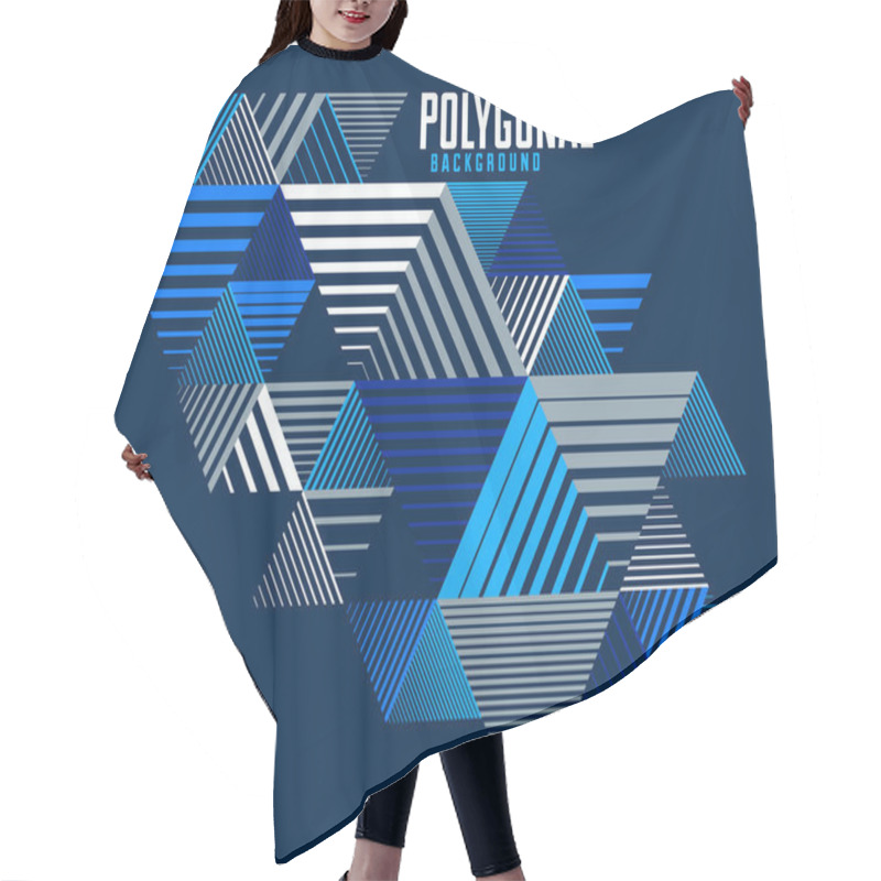 Personality  Linear Striped Abstract Vector Dimensional 3D Background With Is Hair Cutting Cape