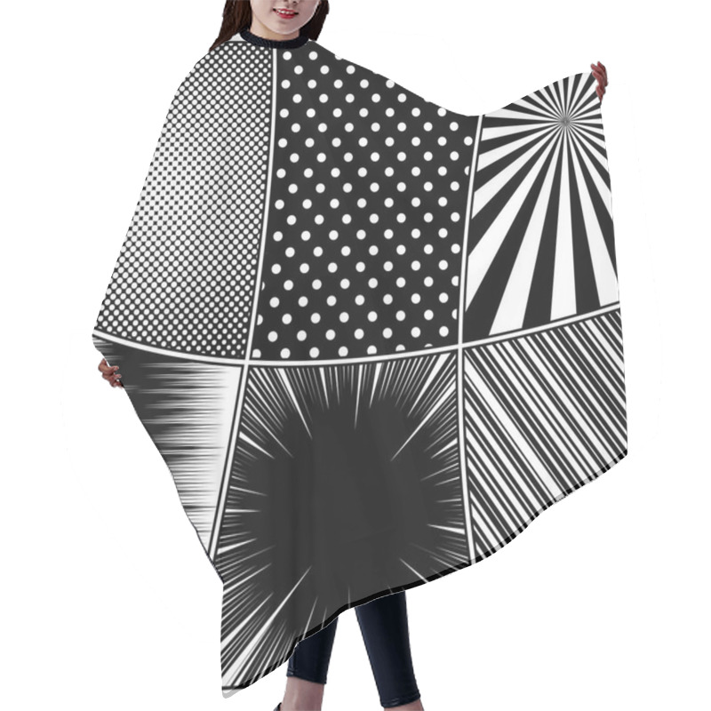 Personality  Comic Monochrome Design Template Hair Cutting Cape