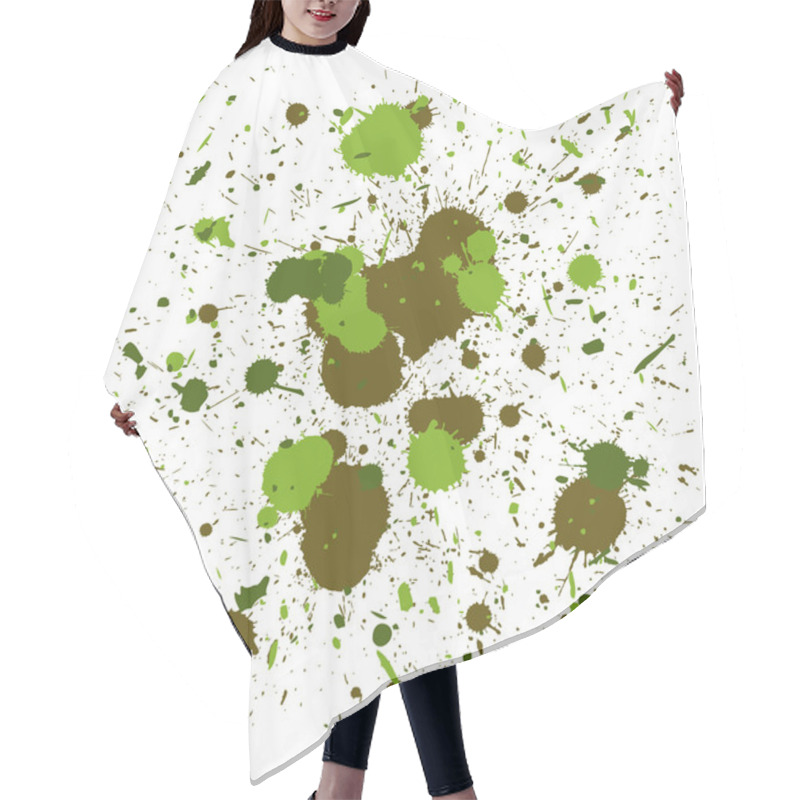 Personality  Vector Camouflage Brush Splatters Hair Cutting Cape