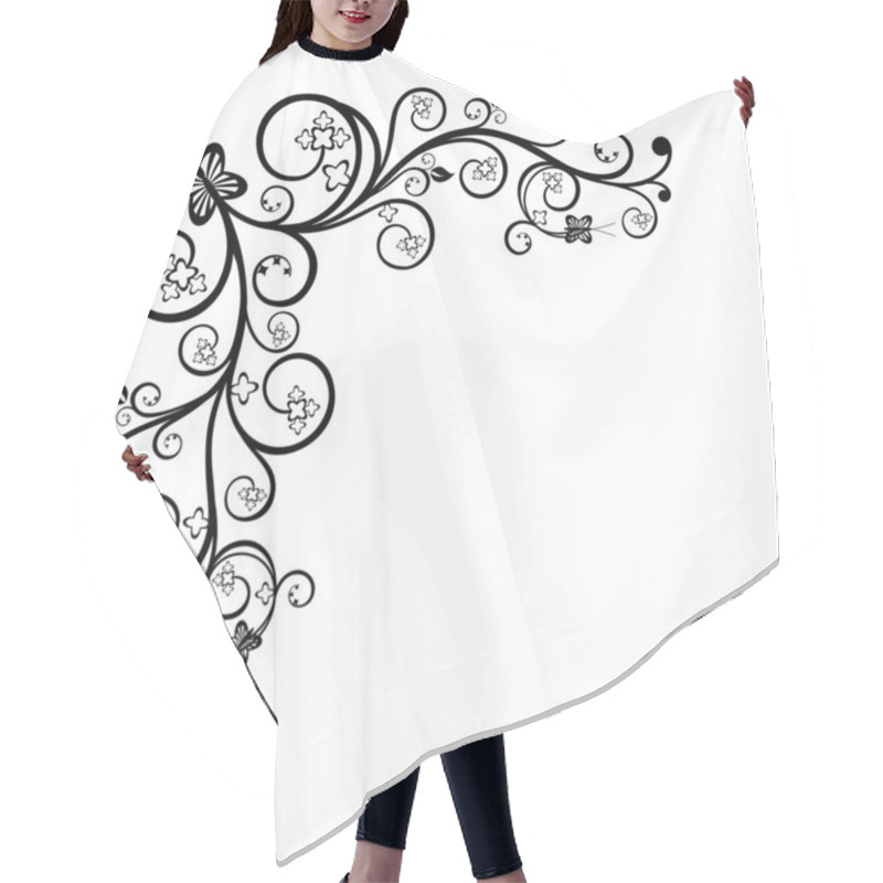 Personality  Floral Corner Design Element Hair Cutting Cape