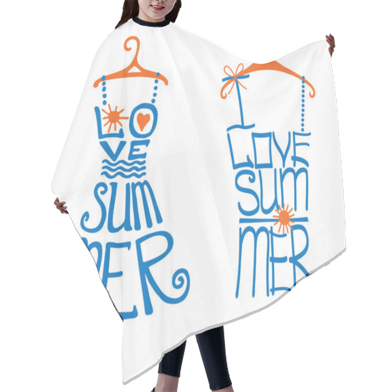 Personality  Dress,shirt In Words Love Summer. Hair Cutting Cape