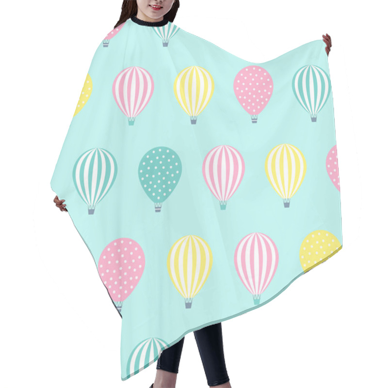 Personality  Hot Air Balloon Seamless Pattern Hair Cutting Cape