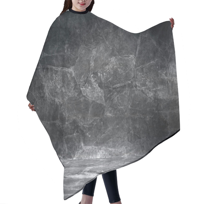 Personality  Dark Grungy Stone Room Or Chamber. Hair Cutting Cape