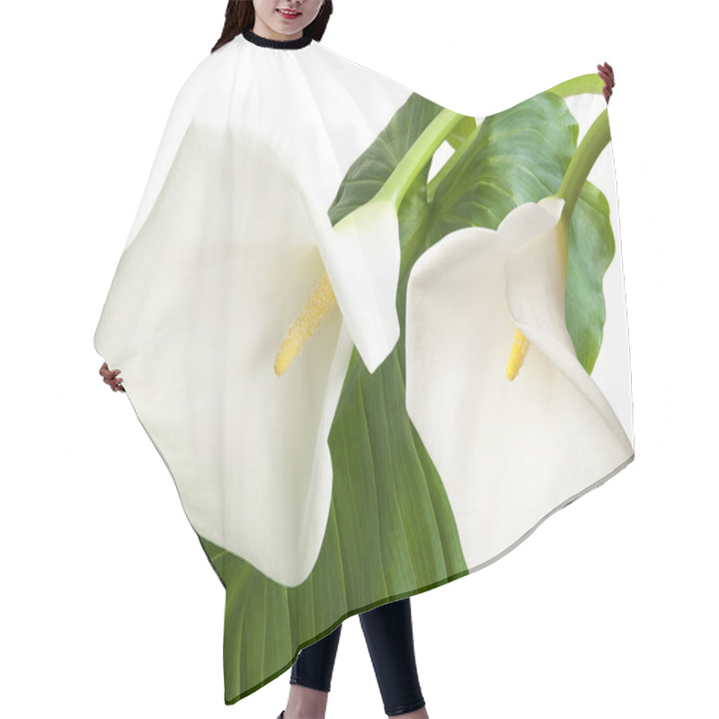 Personality  Pair Of White Flowers Hair Cutting Cape