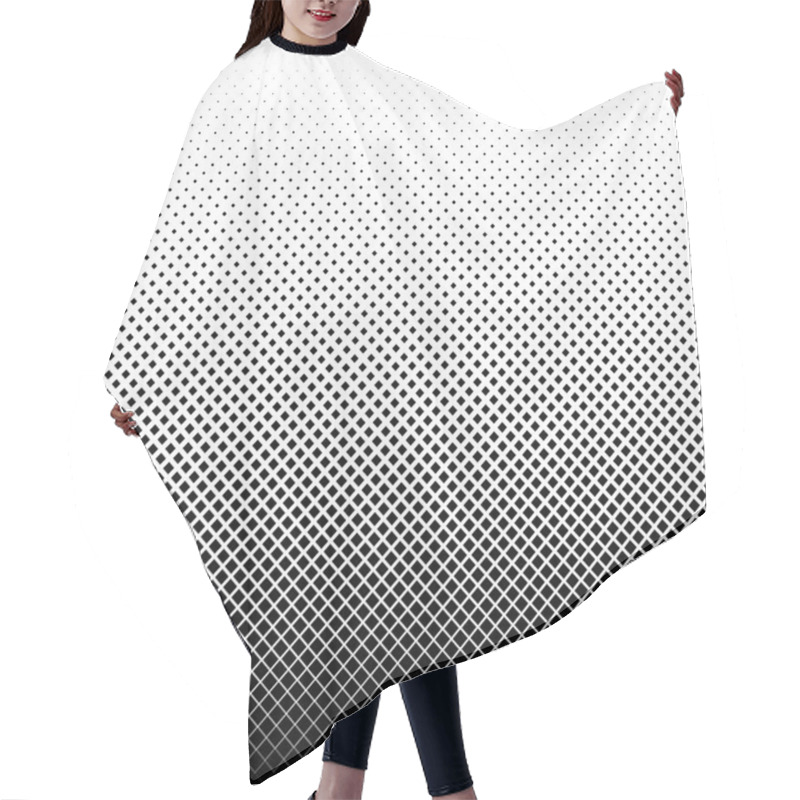 Personality  Halftone Squares Pattern. Halftone Background In Vector Hair Cutting Cape