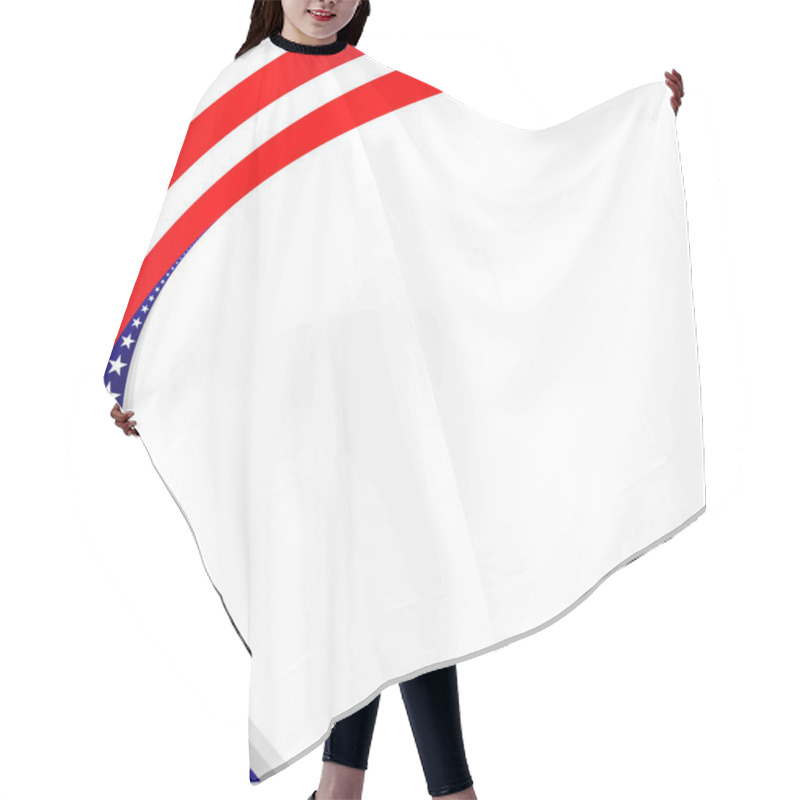 Personality  American Flag Decorative Holiday Banner Frame Hair Cutting Cape