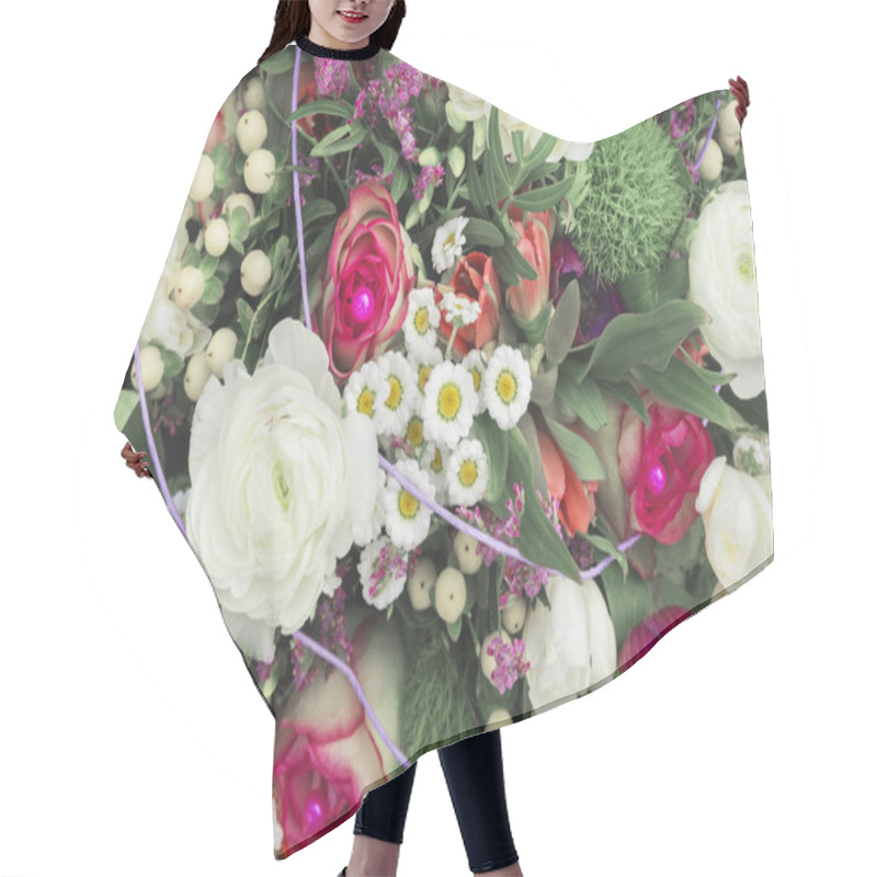 Personality  Background Of Summer Flowers Hair Cutting Cape