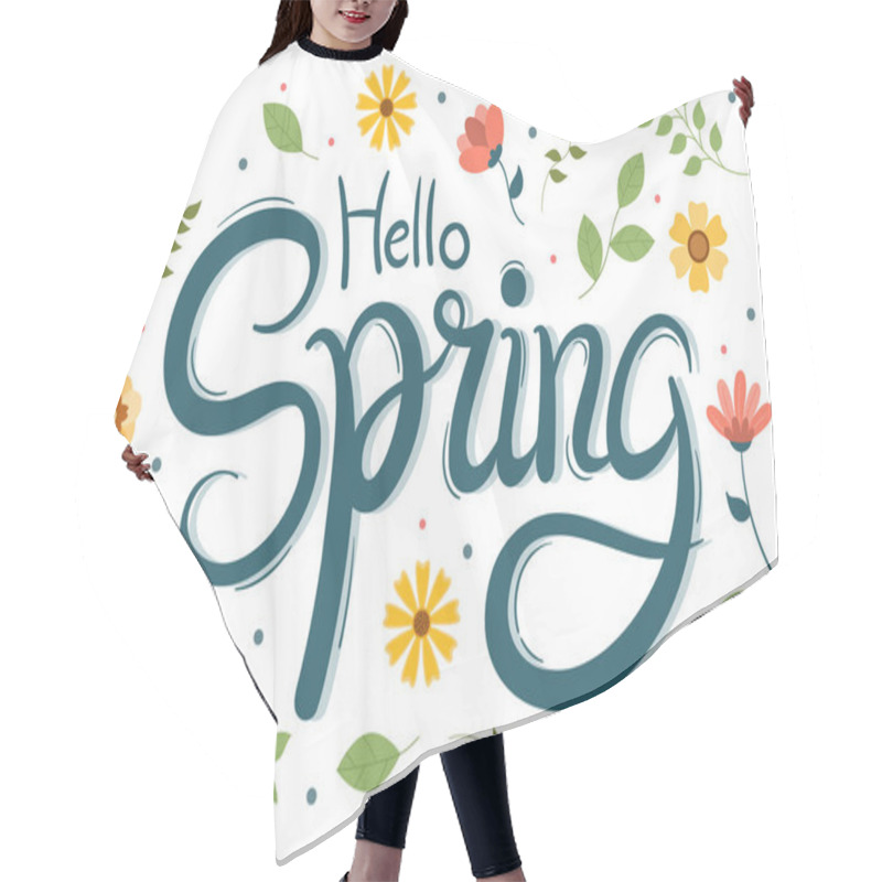 Personality  Spring Time Background With Flowers Season And Plant For Promotions, Magazines, Advertising Or Websites. Nature Flat Vector Illustration Hair Cutting Cape