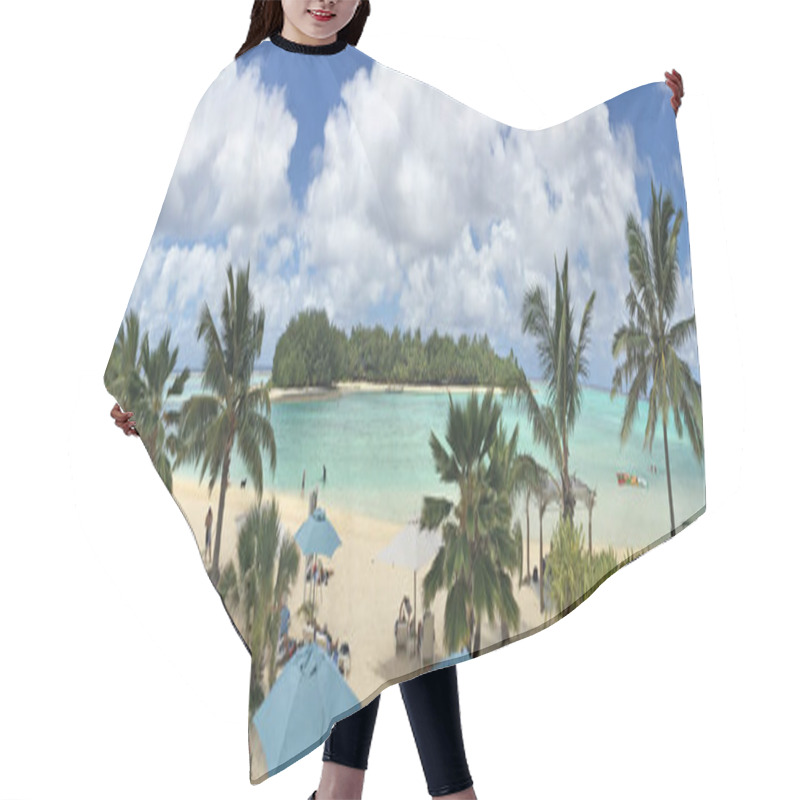 Personality  Panoramic  Aerial Landscape View Of In Rarotonga Cook Islands Hair Cutting Cape