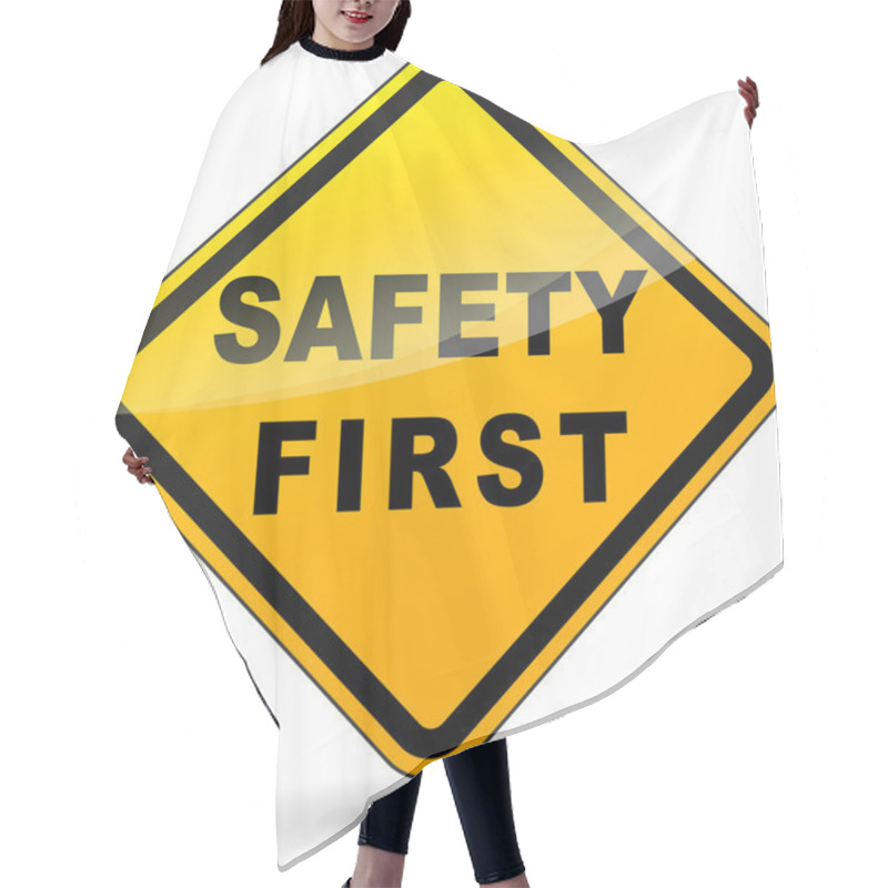 Personality  Safety First Sign Hair Cutting Cape