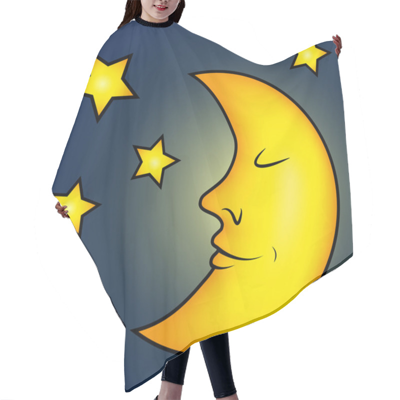 Personality  Bright Moon And Stars Hair Cutting Cape