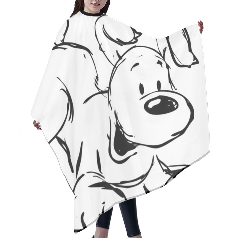 Personality  Cute Dog Illustration Hair Cutting Cape